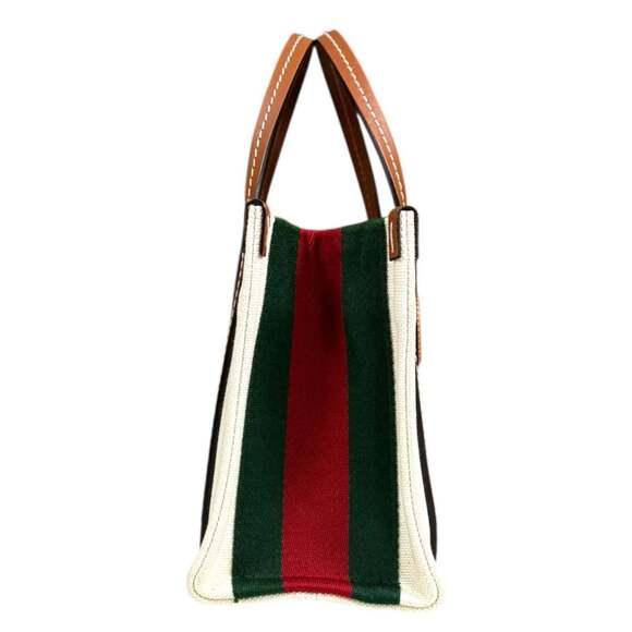 Pre-owned Gucci Interlocking G Mini Tote Bag Shoulder Canvas 727735 White Wom... - Picture 4 of 16